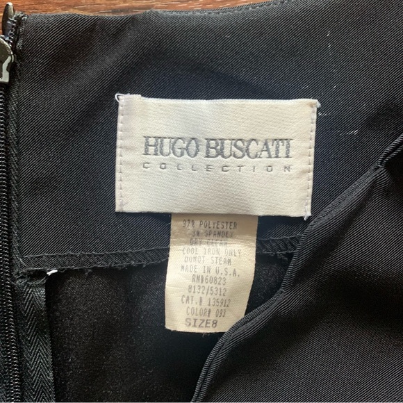 Hugo Buscari women’s size 8 long sleeve black dress - Picture 6 of 6